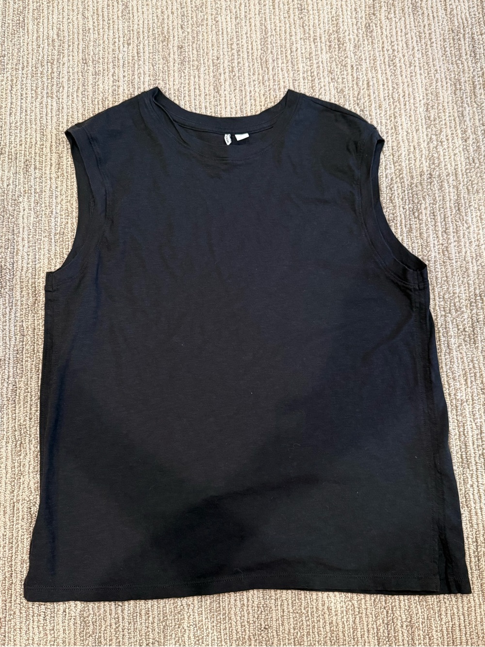 Nordstrom Black Sleeveless Crew Neck Tank